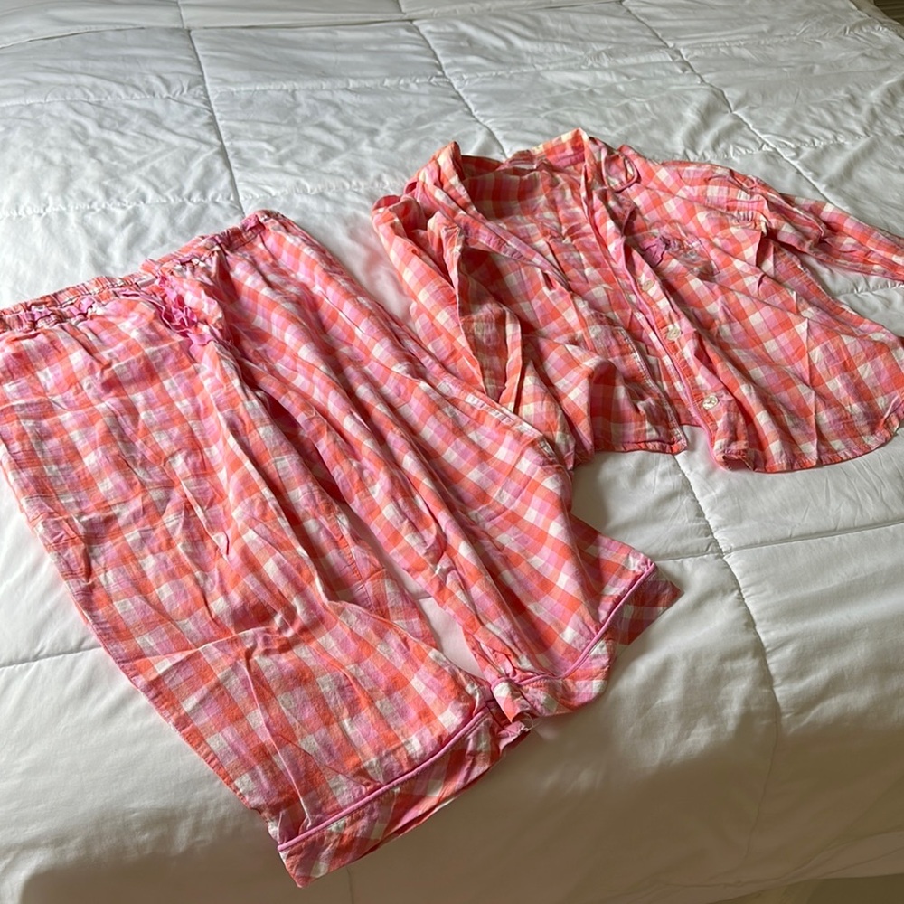 Plaid Pink Pajama Set